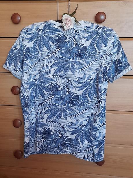 Smog bavlněné tričko s tropickými listy, s