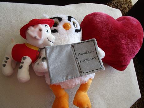 3x plyšák, včetně sovy, která povídá 3 české pohád, 