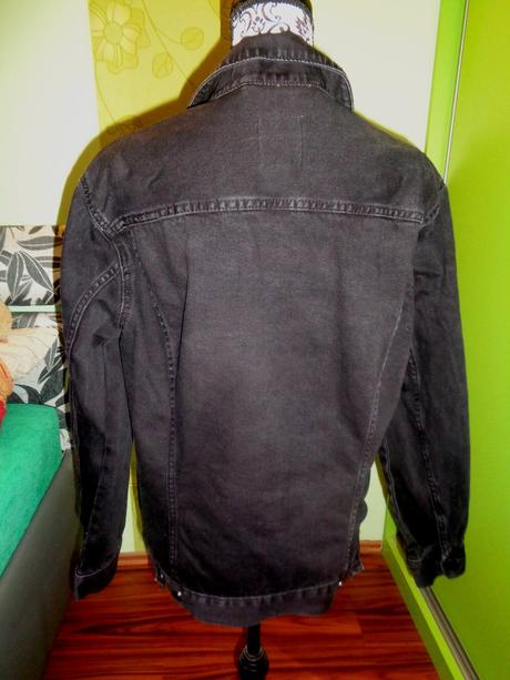 Černá riflová bunda, h&m,m