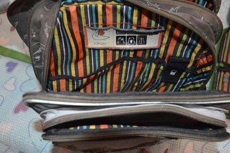 Tříkomorový školní batoh topgal s dinosaurem penál,