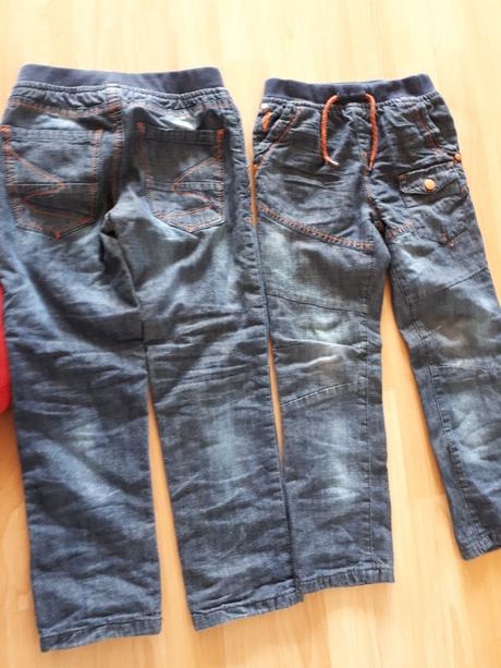 Zateplená mikina a kalhoty / rifle, vel.104 a 110, 104–116