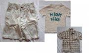 L120 béžové bermudy + x128 ttričko + p291 letní ko, 116