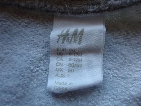 Mikina propínací s obrázkem, vel. 80, h&m,80