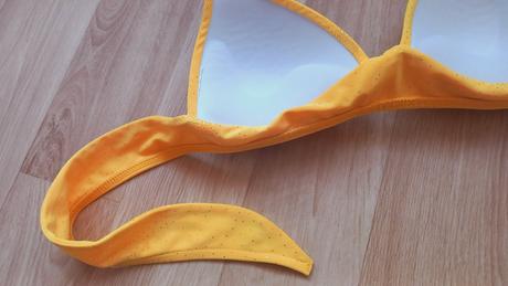 Žlutá plavková push-up podprsenka - cca 85b, l