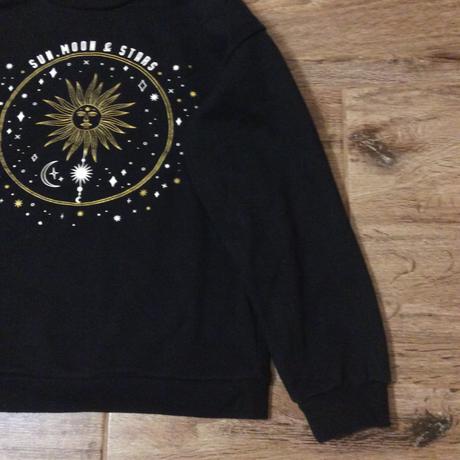 Mikina se sluncem, měsícem, hvězdami, primark,140