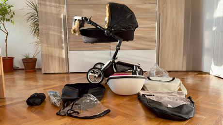 Kočárek mima xari 3g se zimní výbavou a firstbike, mima,mima xari
