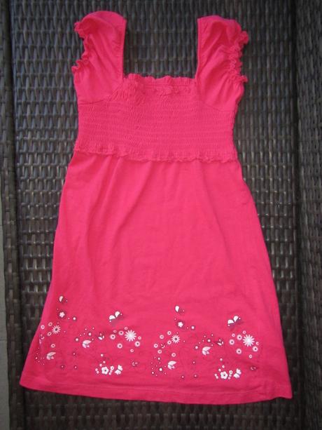2x rúžové šaty , lupilu,104, 104