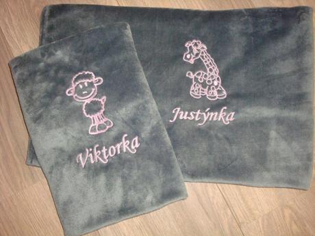 Deka s výšivkou na přání- více barev a obrázků, 
