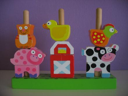 Dřevěná skládačka zvířátka,