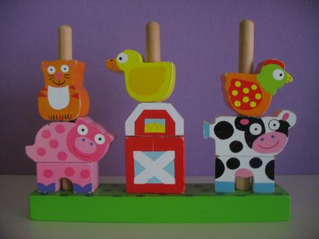 Dřevěná skládačka zvířátka,