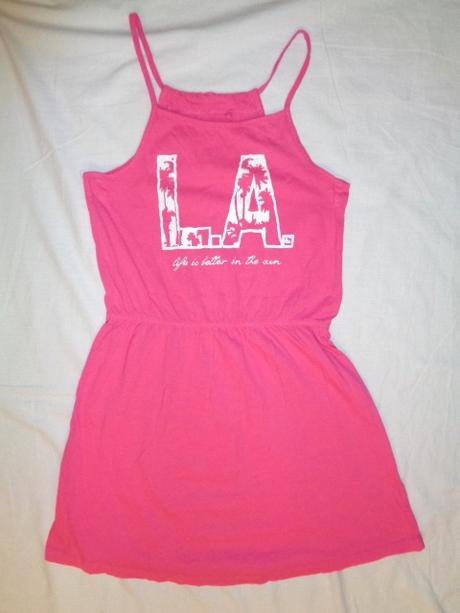 Super růžové bavlněné šaty 10 - 12 let, pepperts,146 / 152