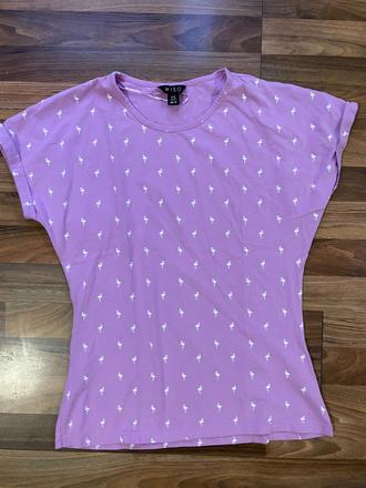 Plameňák lila triko, vel 42/ tedy xl, miso, xl