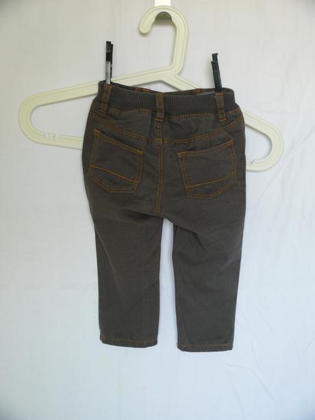 Hnědé baby džíny, h&m,74