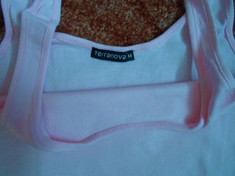 Růžové tričko tílko top, terranova,m