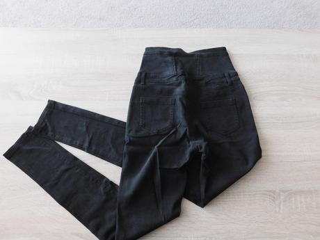 Kalhoty s vyšším pasem denim vel.s, denim,s