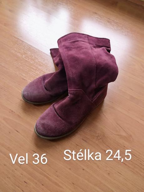 Kozačky semiš vel 36, timberland,36