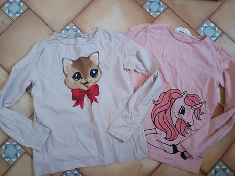 2x tričko hm - 134/140, h&m,134