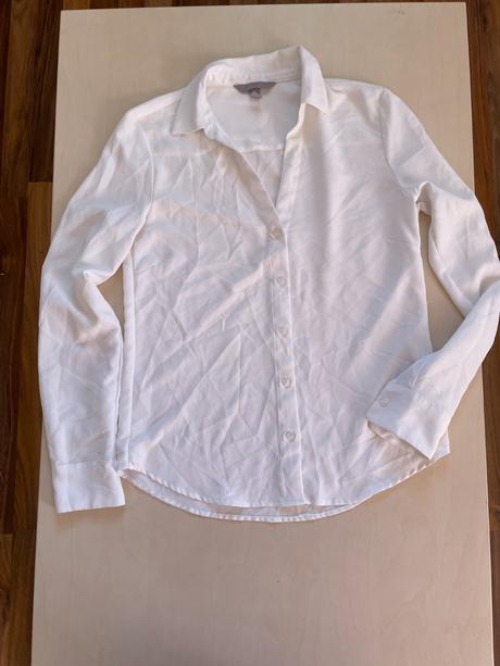 Bílá tenká košile/halenka, vel 32/xxs, hm, h&m,xs