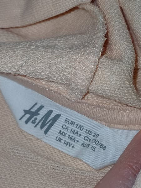 Dívčí krátká mikina /tričko h&m, vel 14 let, h&m,164
