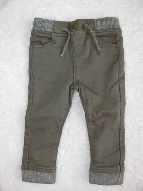 Přiléhavé, elastické khaki kalhoty, primark,80