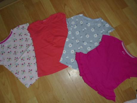 Tričko 4ks květiny 98/104 3/4 roky, f&f,98