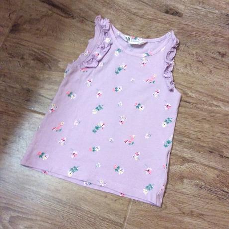 Bavlněné kytičkové tílko, h&m,98