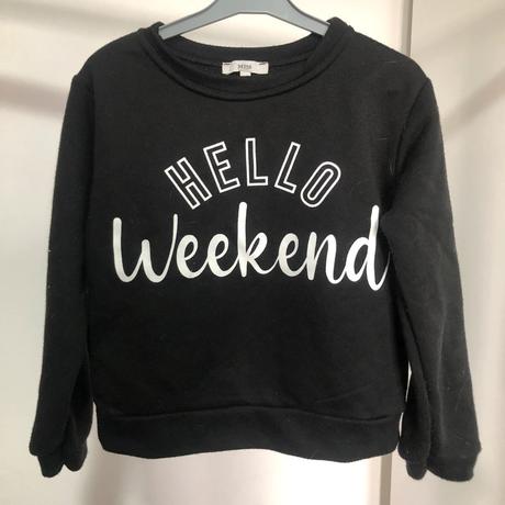 Černá crop top mikina, 128