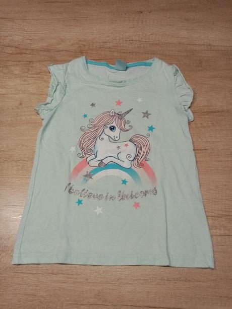 Měnící tričko a tílko jednorožec vel. 110/116, kugo,110