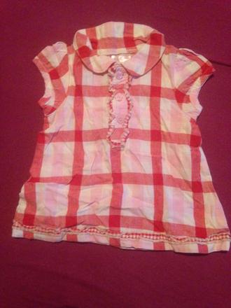 Dívčí tričko proužky - kostičky, cherokee,68