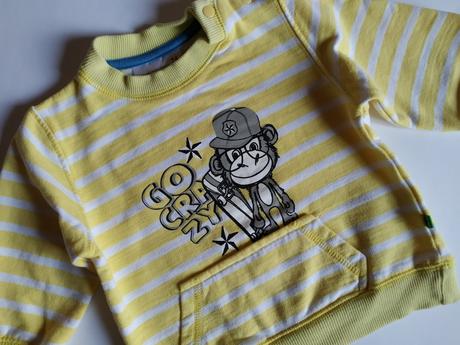 Pruhovaná mikinka s opičkou, ergee,74