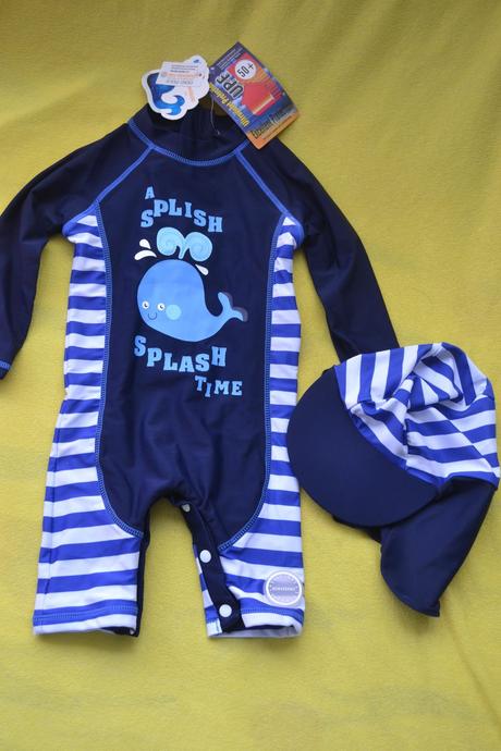 Overal na plavání s kšiltovkou, na 12-18měs., 80 / 86