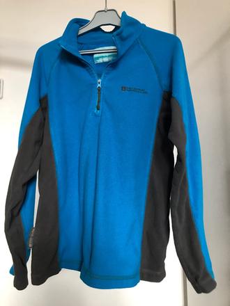 Flísová modrá mikina, 146