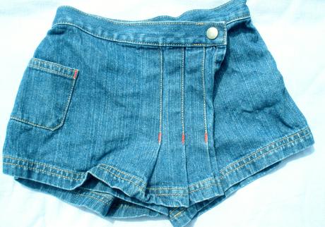 Riflová sukýnka/kraťásky, marks & spencer,110