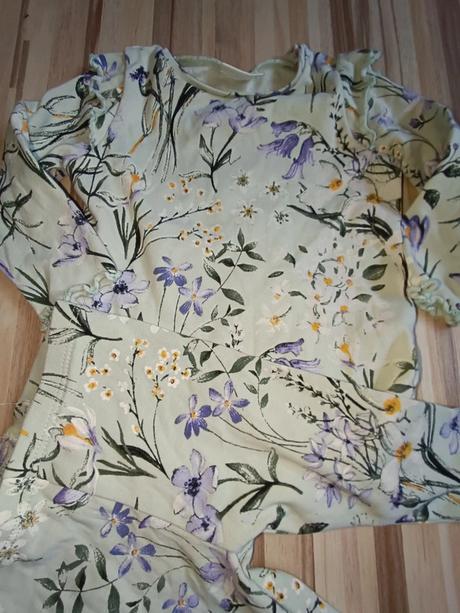 Tričko+ legíny komplet s květy 68 next, next,68