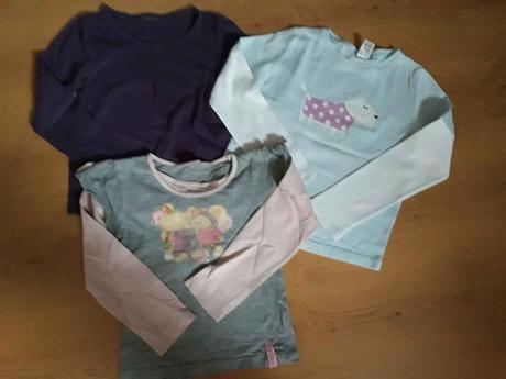 2x dívčí tričko s dlouhým rukávem, 122, 122