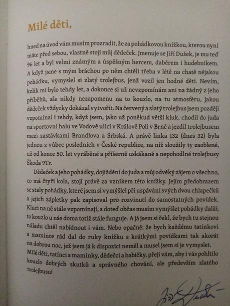 Kniha pohádky o zlatém trolejbusu, 