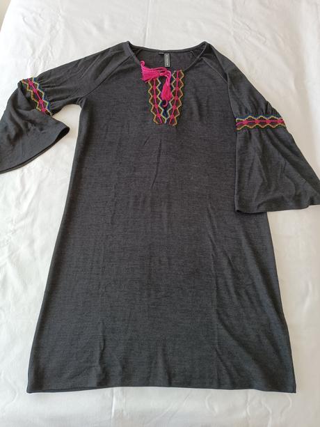 Pletené černé šaty - bonprix - 36/38, bonprix,36