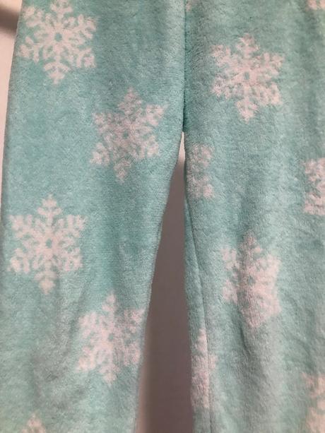 Plyšové zelené kalhoty s vločkama, 134