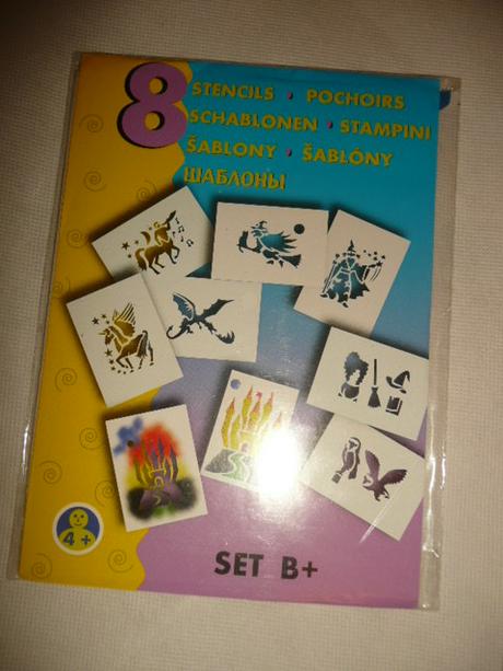 Šablony šablona 2x na foukací fixy set f+,