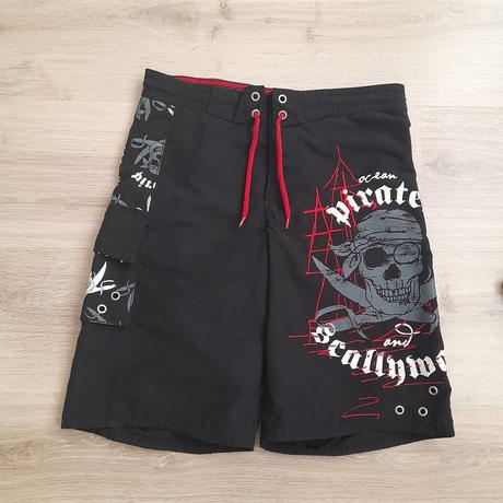 Chlapecké koupací šortky s lebkami, h&m, 134/140, h&m,134