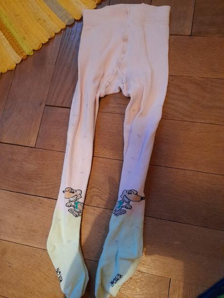 Růžovozelené punčocháče s myšákem, 80