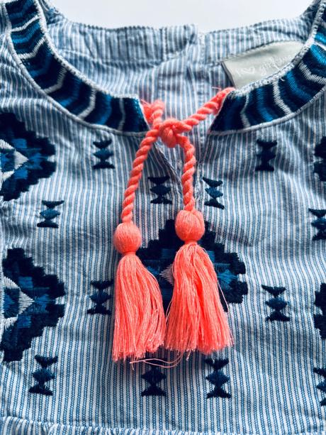 Ob/ tunika s proužky/ vyšívaná - v.7 let, 122