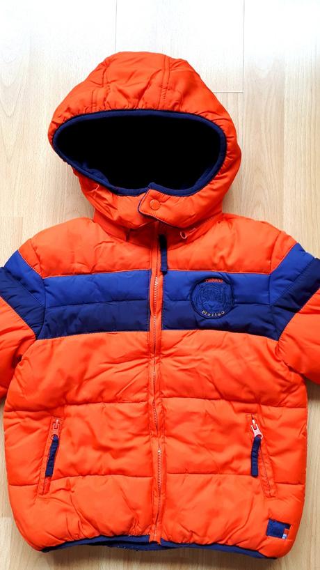 Zimní oranžová bunda, vel. 116, 116
