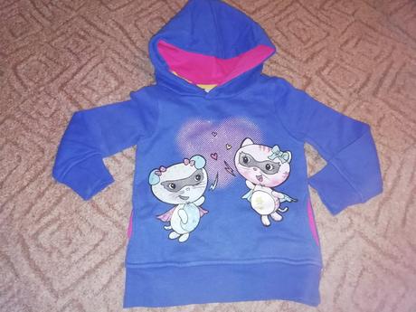 Hezká mikinka s kočičkama pěkný stav 104, c&a,104