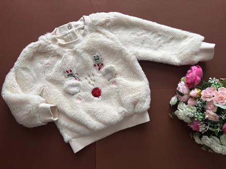 Mikina vánoční huňatá - v.18/24 měs. zn . nutmeg, 92