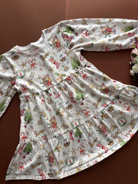 Ob/ šaty vánoční zn. next - v.5/6 let, 116