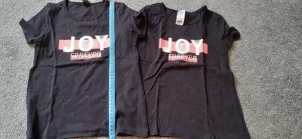 2 x bavlněné tričko černé, 122