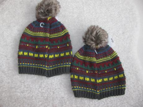 Barevné čepice, kulich - pro dvojčata, 92