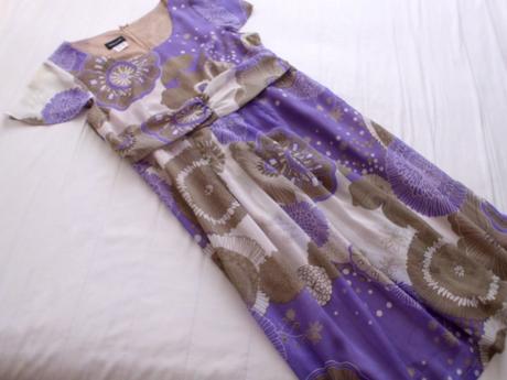 Fialovo-béžové šaty, l