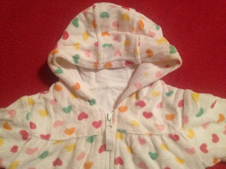 Dívčí mikina - mikinka srdce - srdíčka, marks & spencer,62